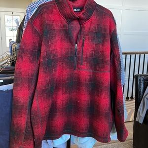 North Face Buffalo check quarter zip